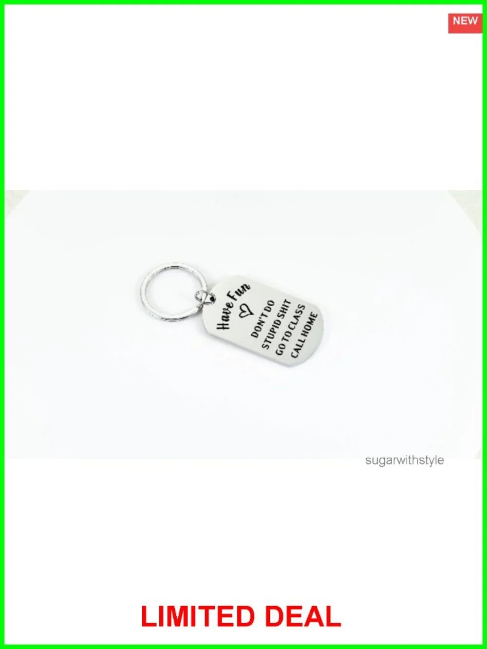 Stainless Steel Funny College Keychain Gift for Students